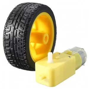 DC 200RPM 3-6v BO Gear Motor With Plastic Tire Wheel For Arduino Smart Car