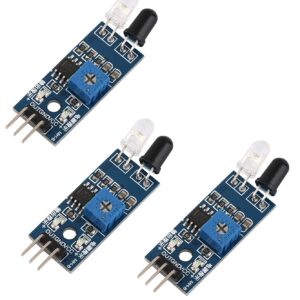 Infrared Obstacle Avoidance IR Sensor Module With LED Indicators - LM393 Chip - Proximity Sensor - Pack Of 3