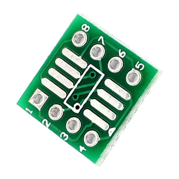 Leadfree so/msop/tssop/soic/sop8 to dip8 Wide-Body Narrow-Body Adapter Board PCB 8p – Pack of 5 - Image 2