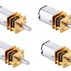AEROKART INDIA  N20 3.7V-6V 100 Rpm Micro Metal Gear Reduction DC Motor with 30:1 for RC Car Robot wheels DIY Toys metal gearbox ideal for making robots Educational Electronic Hobby Kit PACK OF 4