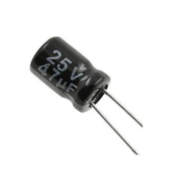47uf 25V Through Hole 5×11 Electrolytic Capacitor (Pack of 1000) - Image 2