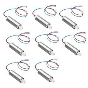 AEROKART INDIA 8pcs 3.7V 7x16mm 716 Micro Coreless High Speed DC Motor with 11 teeth Plastic Gear mounted for Quadcopter Helicopter Tiny Toy Drones
