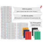 AEROKART INDIA Solderless Prototype Breadboard | 1x830 tie in Point Breadboard 2x400 tie in Points Circuit Boards 6x170 tie Points Mini Modular breadboard Kit