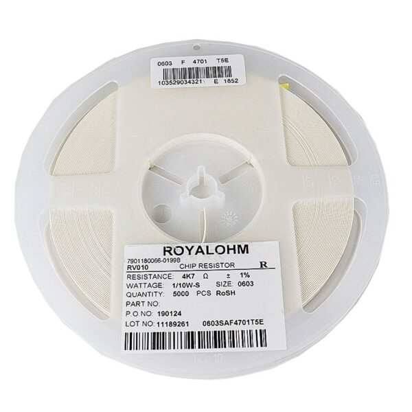 4.7K Ohm 1/10W 603 Resistor(Reel of 5000)