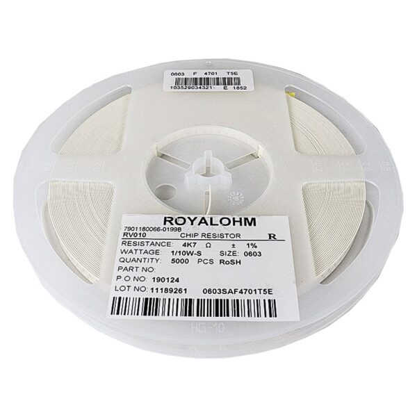 4.7K Ohm 1/10W 603 Resistor(Reel of 5000) - Image 3