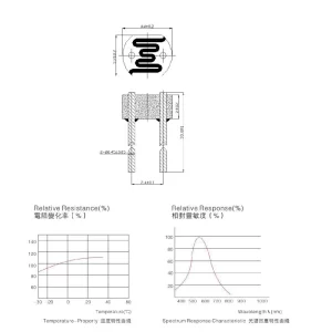 5mm LDR Sensor Photoresistor Photo Cell 30-50K – GL5537-2