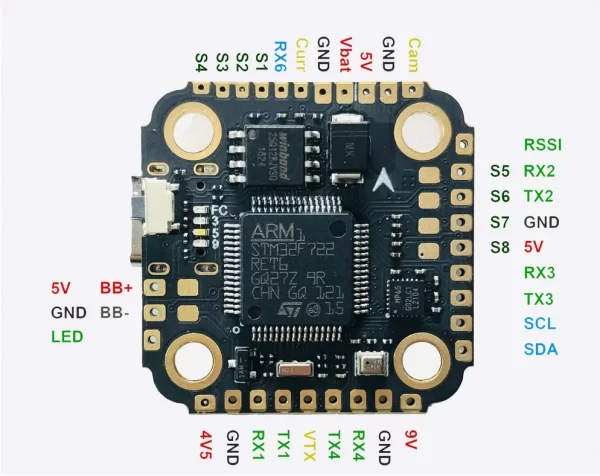 F7 MINI V1.0 Flight Controller +35A 2-5S BLHELI_S 4 in 1 ESC Flytower - Image 7