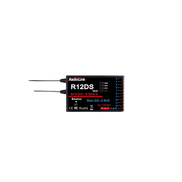 Radiolink R12DS 2.4GHz RC Receiver 12 Channels SBUS/PWM - Image 2