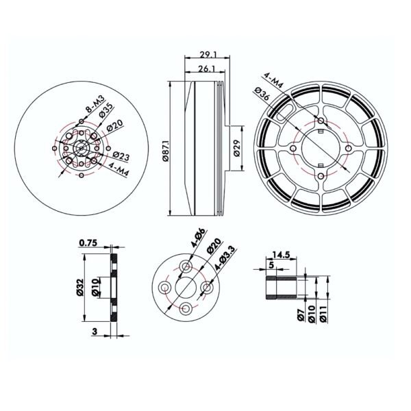 T Motor U8II KV100 - Image 4