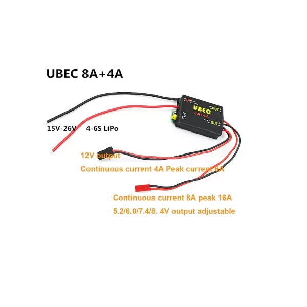 Ubec 8A + 4A Dual Channel ESC - Image 4