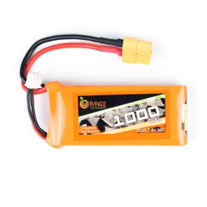Orange 1000mAh 2S 30C/60C (7.4V) Lithium Polymer Battery Pack(Lipo)