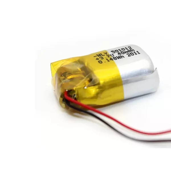 40 mAh 3.7V single cell Rechargeable LiPo Battery - Image 3