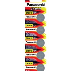 Panasonic CR2016 3V Lithium Coin Battery-5Pcs.