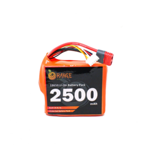 Orange NMC 18650 14.8V 2500mAh 3C 4S1P Li-Ion Battery Pack