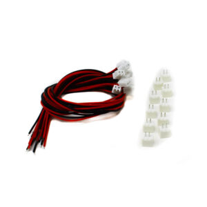 2 Pin JST XH 2.54mm Pitch Plug and Socket with Cable – 10 Pcs.