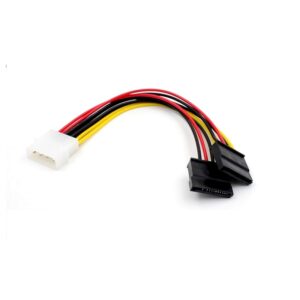 DType Big 4PIN to, 15PIN SATA Split into, Two Power Cords