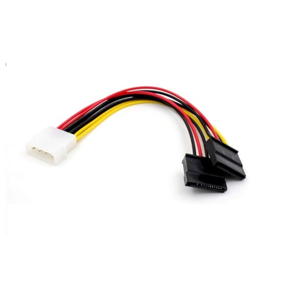 DType Big 4PIN to, 15PIN SATA Split into, Two Power Cords