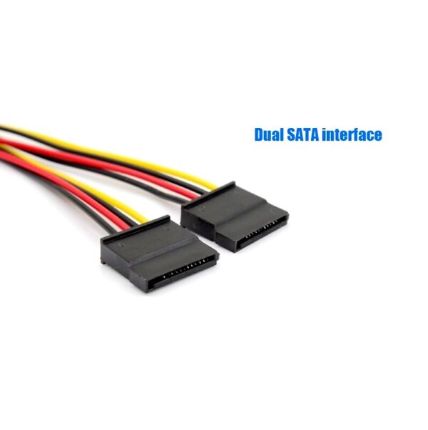 DType Big 4PIN to, 15PIN SATA Split into, Two Power Cords - Image 3