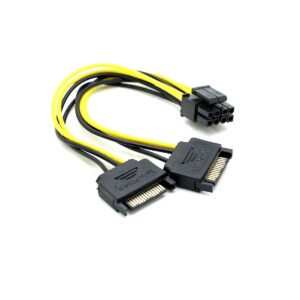 Dual SATA 15PIN to, 8PIN Graphics Card, Power Lines