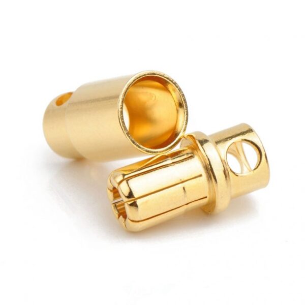 8mm Gold Plated Bullet Connector Male-Female Pair - Image 2