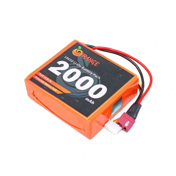 Orange ICR 18650 14.8V 2000mAh 3C 4S1P Li-Ion Battery Pack - Image 3