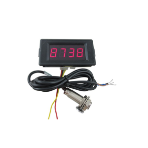 LED 4 Digit Red Display Indicators Tachometer+Hall Proximity Switch Sensor NPN