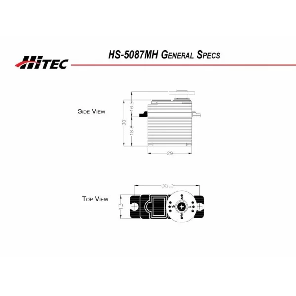 HiTec HS-5087MH HV Premium Digital Metal Gear Micro Servo - Image 2