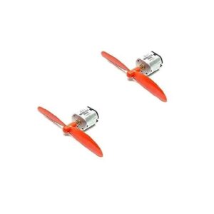2pcs N20 3.7V Mini Drone Dual Shaft DC Motor 10x12x15mm + 2Pcs 55mm Propeller + 2Pcs 9 Teeth Plastic Gear For Airplane Helicopter Drones Toy Car Robot DIY