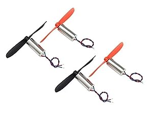 Drone Motor 4Pcs 3.7V DC 716 7x16mm Micro Coreless 48000 RPM Motor with 4Pcs 55mm imported Propeller High Speed Mini Drones Quad-copter Drone motor Kit for small Drones