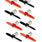 8 pieces of 3.7V Mini Drone DC Motor 25000 RPM and with 55mm Propeller (4 CW and 4 CCW)