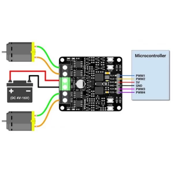 Cytron 3Amp 4V-16V Dual Channel DC Motor Driver MDD3A - Image 3