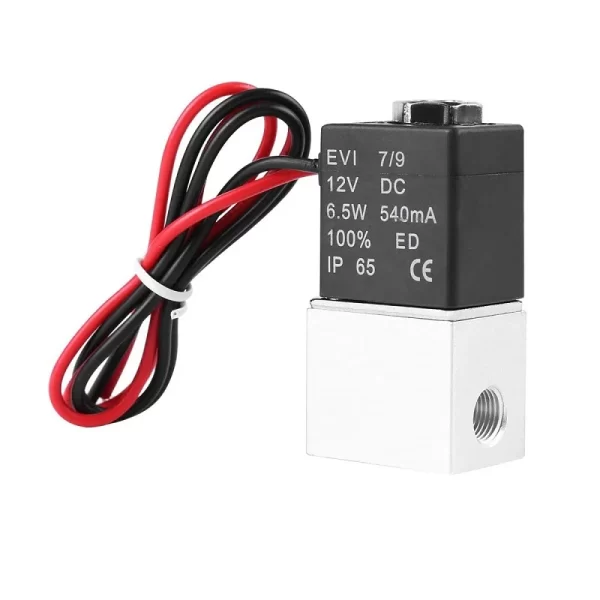 DC 12V Solenoid Valve 1/8″ 2 Way Normally Closed Direct-Pneumatic Valves For Water Air Gas Hot