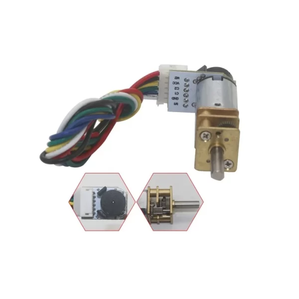 N20 12V 300RPM Micro Metal Gear Motor With Encoder - Image 2