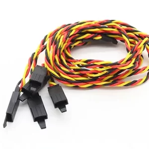 SafeConnect Twisted 45CM 22AWG Servo Lead (JR) Extention Cable with Hook – 1PCS